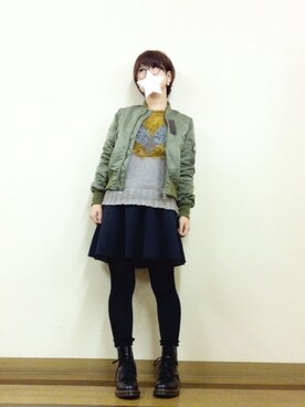 「URBAN RESEARCH ROSSO WOMEN（アーバンリサーチ　ロッソ）のアイテム（ブルゾン）」を使った、aoiさん（レディース・157cm）の冬コーディネート