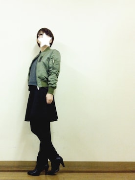 「URBAN RESEARCH ROSSO WOMEN（アーバンリサーチ　ロッソ）のアイテム（ブルゾン）」を使った、aoiさん（レディース・157cm）の冬コーディネート