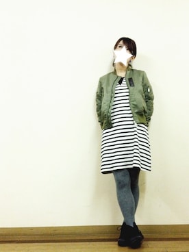 「URBAN RESEARCH ROSSO WOMEN（アーバンリサーチ　ロッソ）のアイテム（ブルゾン）」を使った、aoiさん（レディース・157cm）の春コーディネート