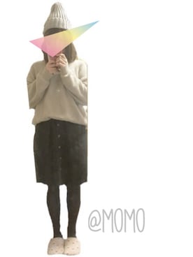 「GU（ジーユー）の（GU）ニットキャップＡ（帽子、グレー系）」を使った、momoさん（レディース・157cm）の春コーディネート