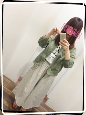 「お買い物」｜「アイテム（ブルゾン）」を使った、Ｍiｋaさん（レディース・150cm）の春コーディネート