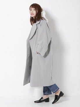 nano・universe press天本さん（レディース・162cm）の冬コーディネート