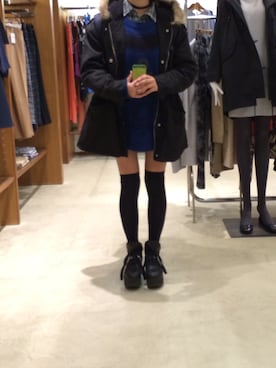 「GLADNEWS（グラッドニュース）のアイテム（モッズコート）」を使った、MiKUさん（レディース・155cm）の夏コーディネート
