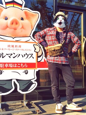 「NOLLEY'S goodman（ノーリーズグッドマン）のアイテム」を使った、まるいさん（メンズ・158cm）の秋コーディネート
