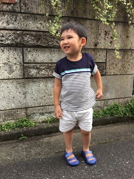 「COMME CA COLLECTION（コムサ・コレクション）のアイテム」を使った、momoさん（キッズ・100cm）の夏コーディネート