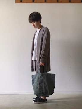 「ichi（イチ）のアイテム」を使った、今里さん（レディース・151cm）の秋コーディネート