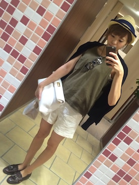 「ショッピング」｜「アイテム（その他シューズ）」を使った、misa ☻さん（レディース・163cm）の夏コーディネート