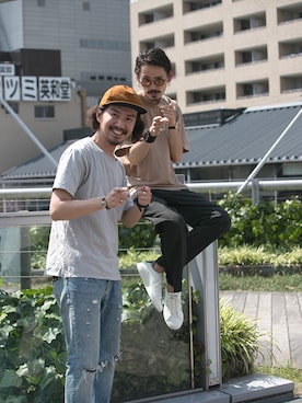 「JULIEN DAVID（ジュリエンデビッド）のアイテム」を使った、マスダユーアールさん（メンズ・178cm）の夏コーディネート
