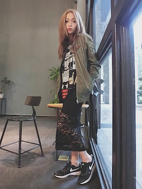 「CUSTOM MADE（カスタムメイド）のアイテム」を使った、Kitty Mikakoさん（レディース・165cm）の秋コーディネート