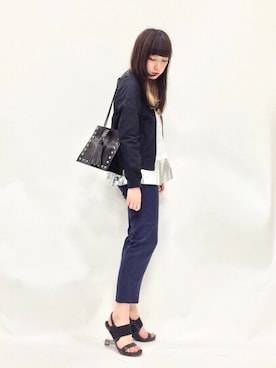 「Te chichi（テチチ）のアイテム（ジャケット/アウター）」を使った、あこさん（レディース・158cm）の春コーディネート
