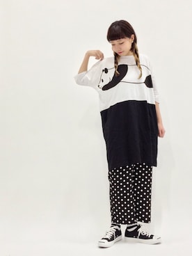 「Factor=（ファクターイコール）のアイテム（シューズ）」を使った、あこさん（レディース・158cm）の春コーディネート