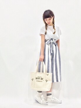 「Factor=（ファクターイコール）のアイテム（シューズ）」を使った、あこさん（レディース・158cm）の春コーディネート