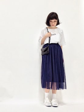 「Factor=（ファクターイコール）のアイテム（シューズ）」を使った、あこさん（レディース・158cm）の春コーディネート