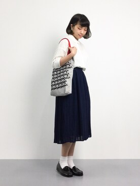 「nusy（ヌージー）のアイテム」を使った、あこさん（レディース・158cm）の夏コーディネート
