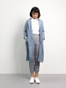 「Another Edition（アナザーエディション）のアイテム（その他アウター）」を使った、あこさん（レディース・158cm）の夏コーディネート
