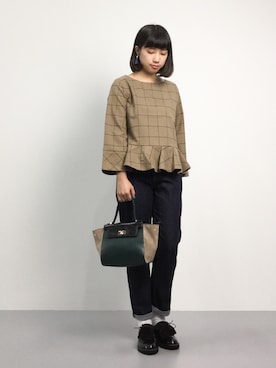「Another Edition（アナザーエディション）のアイテム（シューズ）」を使った、あこさん（レディース・158cm）の秋コーディネート