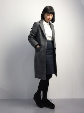 「Khaju（カージュ）のアイテム（その他アウター）」を使った、あこさん（レディース・158cm）の秋コーディネート