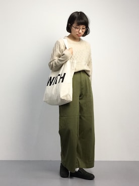 「nusy（ヌージー）のアイテム」を使った、あこさん（レディース・158cm）の秋コーディネート