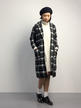 「RAY CASSIN（レイカズン）のアイテム（チェスターコート）」を使った、あこさん（レディース・158cm）の秋コーディネート