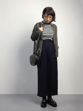 「IL BISONTE（イルビゾンテ）のアイテム」を使った、あこさん（レディース・158cm）の秋コーディネート