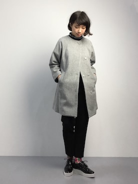 「スパンコール」｜「アイテム（その他アウター）」を使った、あこさん（レディース・158cm）の秋コーディネート