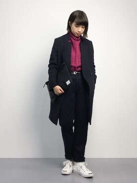 「Herschel Supply（ハーシェルサプライ）のアイテム」を使った、あこさん（レディース・158cm）の秋コーディネート