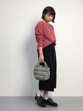 「ピンクニット」｜あこさん（レディース・158cm）の秋コーディネート