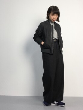 「RAY CASSIN（レイカズン）のアイテム（MA-1）」を使った、あこさん（レディース・158cm）の秋コーディネート