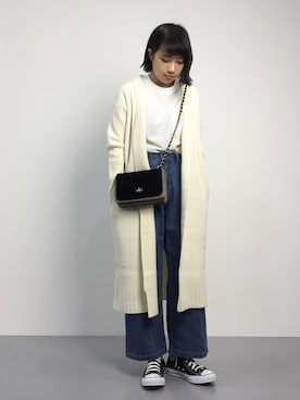 「RAY CASSIN（レイカズン）のアイテム（スウェット）」を使った、あこさん（レディース・158cm）の秋コーディネート