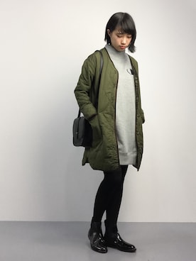 「CHAPTER WORLD select （チャプターワールドセレクト）のアイテム（バッグ）」を使った、あこさん（レディース・158cm）の秋コーディネート