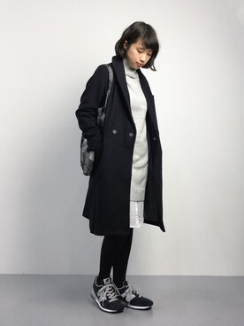 「DOUBLE NAME（ダブルネーム）のアイテム（その他アウター）」を使った、あこさん（レディース・158cm）の秋コーディネート