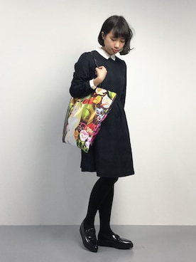 「Sara Sara（サラ サラ）のアイテム」を使った、あこさん（レディース・158cm）の秋コーディネート