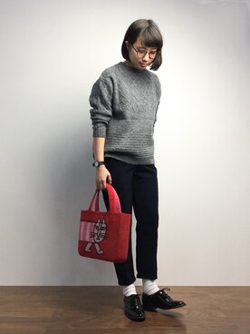 「Sync.（スィンク）のアイテム」を使った、あこさん（レディース・158cm）の冬コーディネート