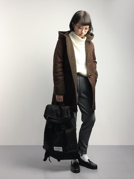 「DETAILS（ディテールズ）のアイテム（ジャケット/アウター）」を使った、あこさん（レディース・158cm）の冬コーディネート