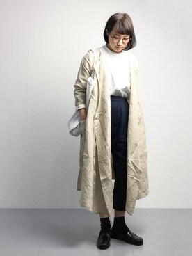 「DEMYLEE（デミリー）のアイテム（パンツ）」を使った、あこさん（レディース・158cm）の冬コーディネート