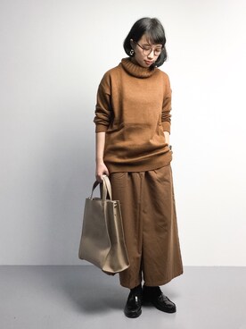 「ANOTHER BRANCH（アナザーブランチ）のアイテム（パンツ）」を使った、あこさん（レディース・158cm）の冬コーディネート