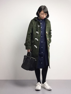 「Factor=（ファクターイコール）のアイテム（ジャケット/アウター）」を使った、あこさん（レディース・158cm）の冬コーディネート