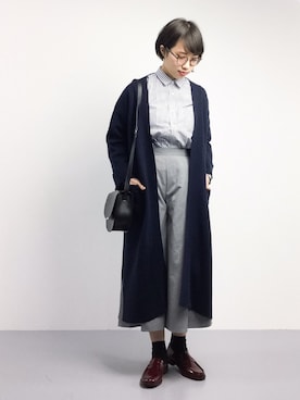「Mila Owen（ミラオーウェン）のアイテム（その他アウター）」を使った、あこさん（レディース・158cm）の冬コーディネート