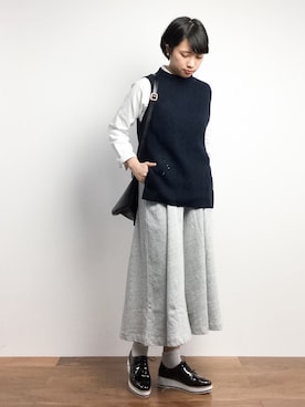 「SEVENDAYS=SUNDAY（セブンデイズサンデイ）のアイテム（ベスト）」を使った、あこさん（レディース・158cm）の春コーディネート