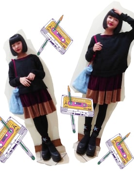 「BellyButton（ベリーボタン）のアイテム」を使った、Mappyさん（レディース・145cm）の冬コーディネート