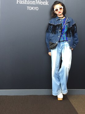 「BUBBLES（バブルス）のアイテム」を使った、Mappyさん（キッズ・150cm）の秋コーディネート