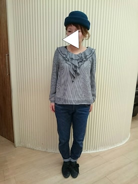 「romar quee（ロマーク）のアイテム」を使った、ゆかさん（レディース・154cm）の秋コーディネート