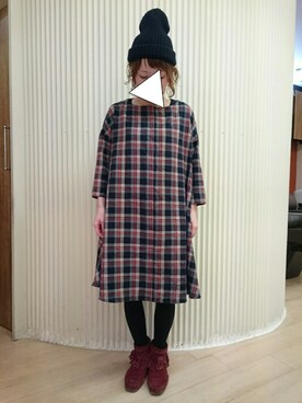 「atmos/atmos girls（アトモスアトモスガール）のアイテム（ブーツ）」を使った、ゆかさん（レディース・154cm）の秋コーディネート