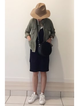 「お祭り」｜「アイテム（ジャケット/アウター）」を使った、a.megumiさん（レディース・160cm）の春コーディネート