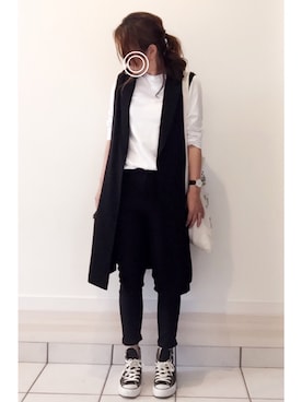 「TODAYFUL（トゥデイフル）のVintageトートバッグ（トートバッグ）」を使った、a.megumiさん（レディース・160cm）の春コーディネート