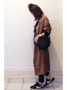 「IEDIT（イディット）のアイテム（アクセサリー）」を使った、a.megumiさん（レディース・160cm）の秋コーディネート