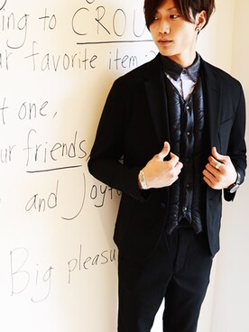 「アイテム（バングル/リストバンド）」を使った、k'sさん（メンズ・182cm・20代）の秋コーディネート