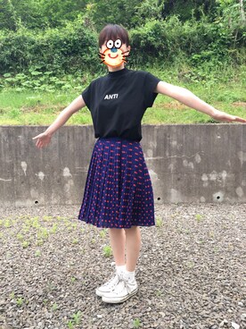「JOURNAL STANDARD（ジャーナルスタンダード）の 【EVERLAST/エバーラスト】HI NECK logo tee/ハイネックロゴTシャツ#（Tシャツ/カットソー）」を使った、まよさん（レディース・163cm）の春コーディネート
