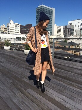 「TODAYFUL（トゥデイフル）のアイテム（その他アウター）」を使った、SHIZUKAさん（レディース・161cm）の秋コーディネート