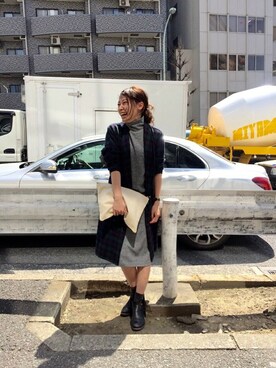 「TODAYFUL（トゥデイフル）のアイテム（その他アウター）」を使った、SHIZUKAさん（レディース・161cm）の春コーディネート
